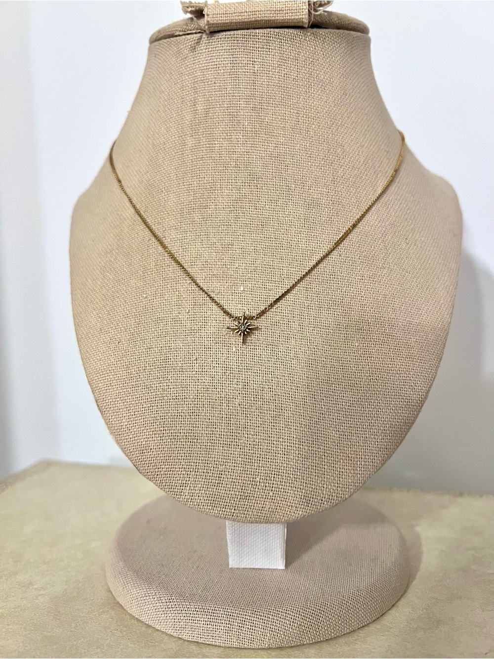 Gold Filled Genuine Diamond Star Necklace